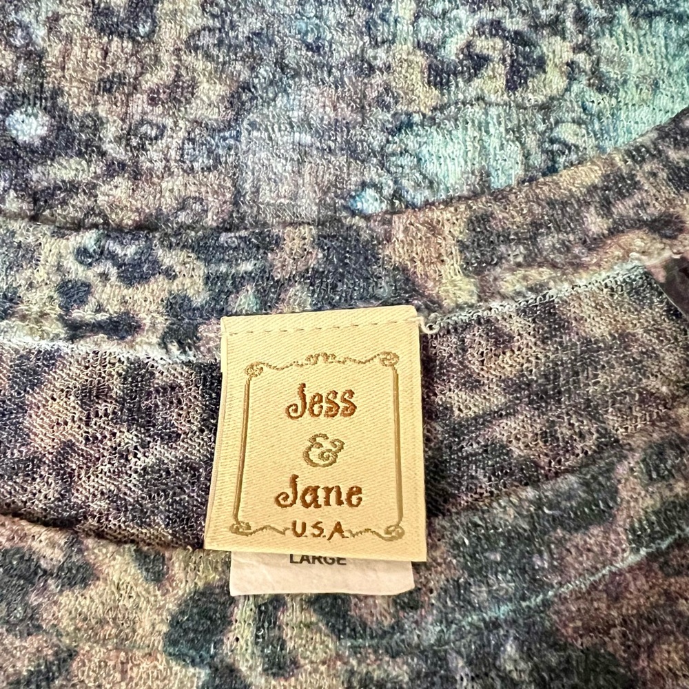 Jess & Jane Turquoise Multi Color Tunic - Picture 2 of 8